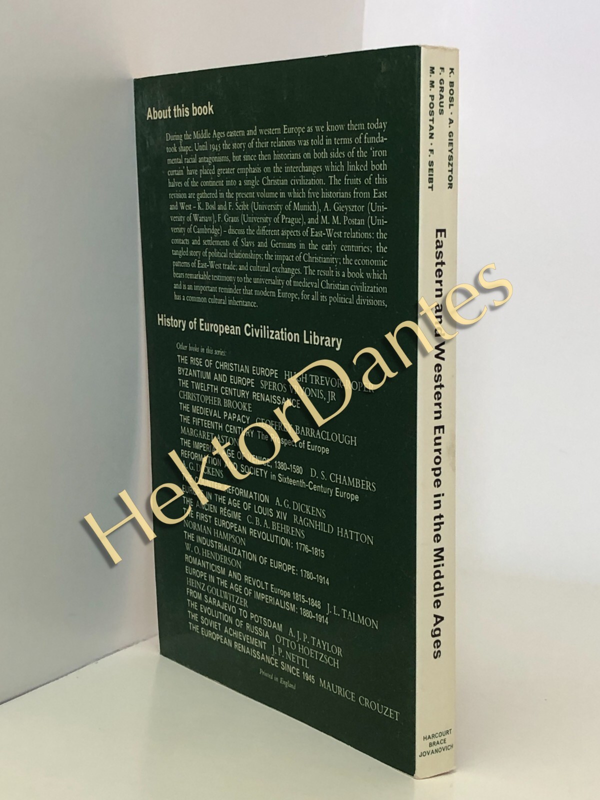 Eastern and Western Europe in the Middle Ages by Geoffrey Barraclough (1970 Soft