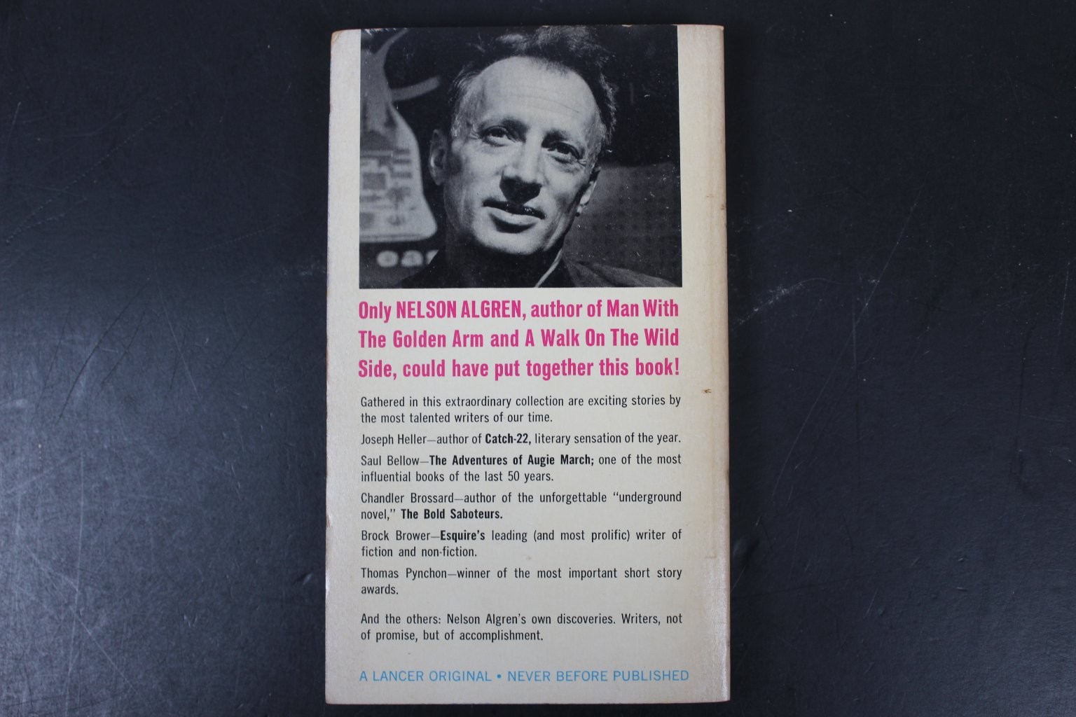 Lonesome Monsters Nelson Algren 1962 Lancer Original Anthology Pynchon Heller PB