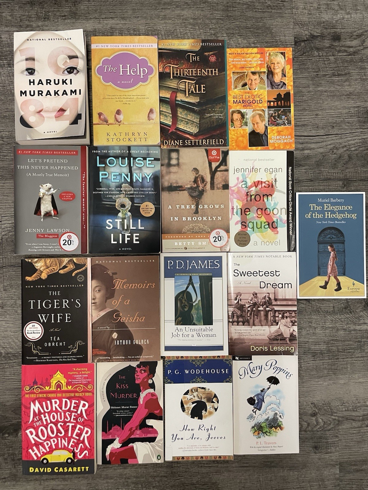 Lot Of 17 Popular Novels Contemporary Best Sellers PB 1Q84 A Visit From The Goon