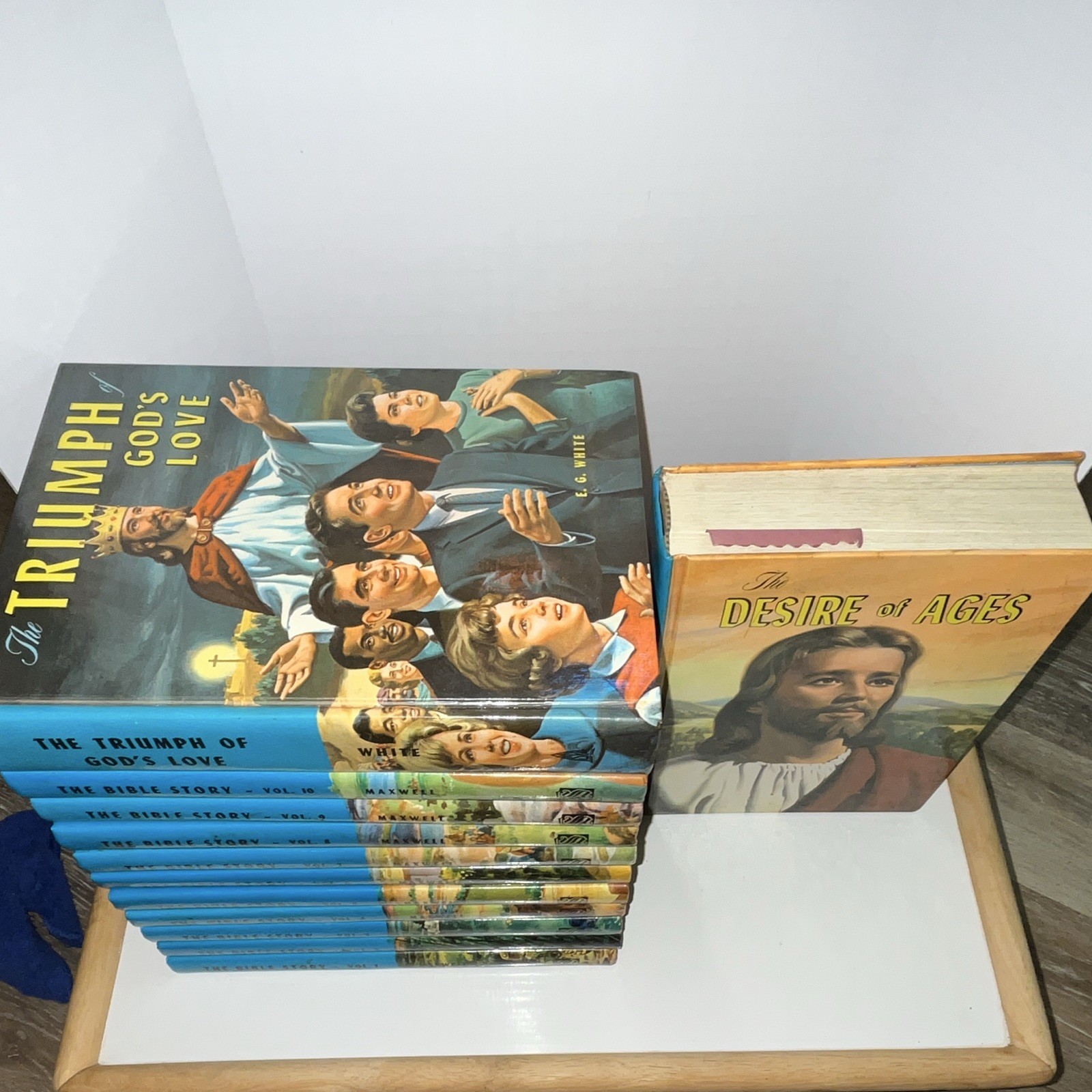 The Bible Story Vol 1-10 + Desire of Ages Hardcover Illustrated 1st Ed Vintage
