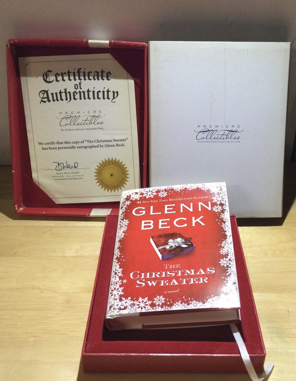 The Christmas Sweater by Glenn Beck ● Signed w/ COA Premiere Collectibles
