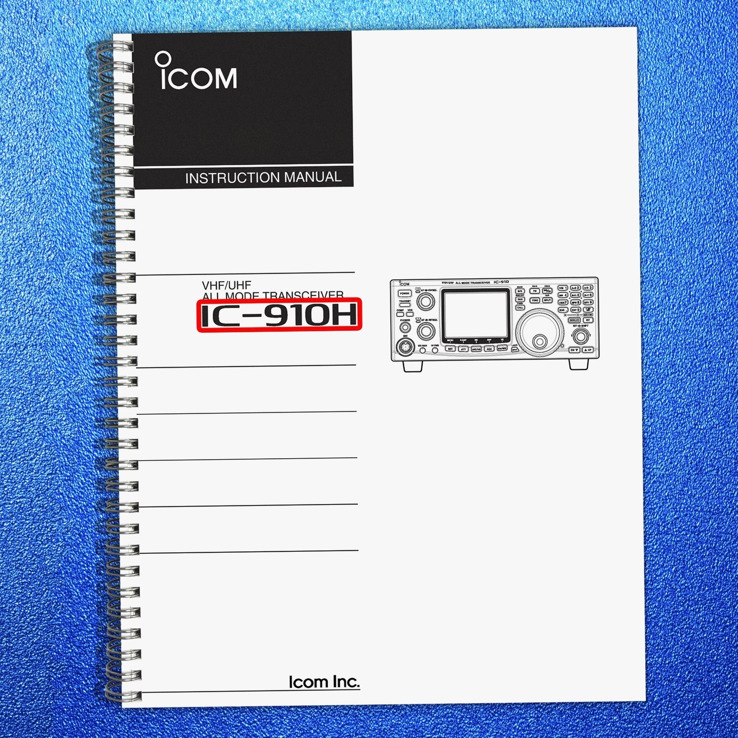 ICOM IC-910H VHF UHF All Mode Transceiver Instruction Manual – COIL BOUND