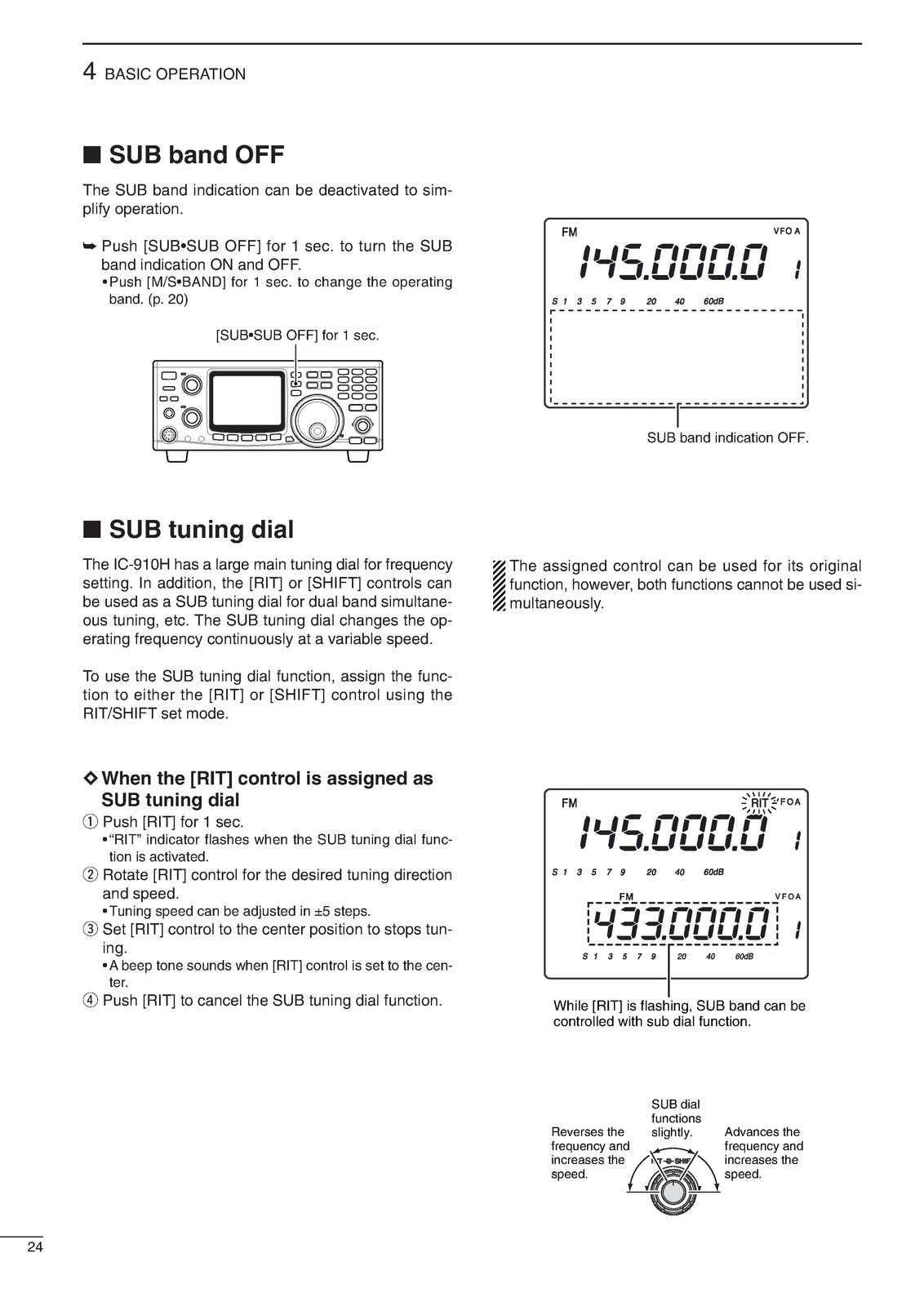 ICOM IC-910H VHF UHF All Mode Transceiver Instruction Manual – COIL BOUND