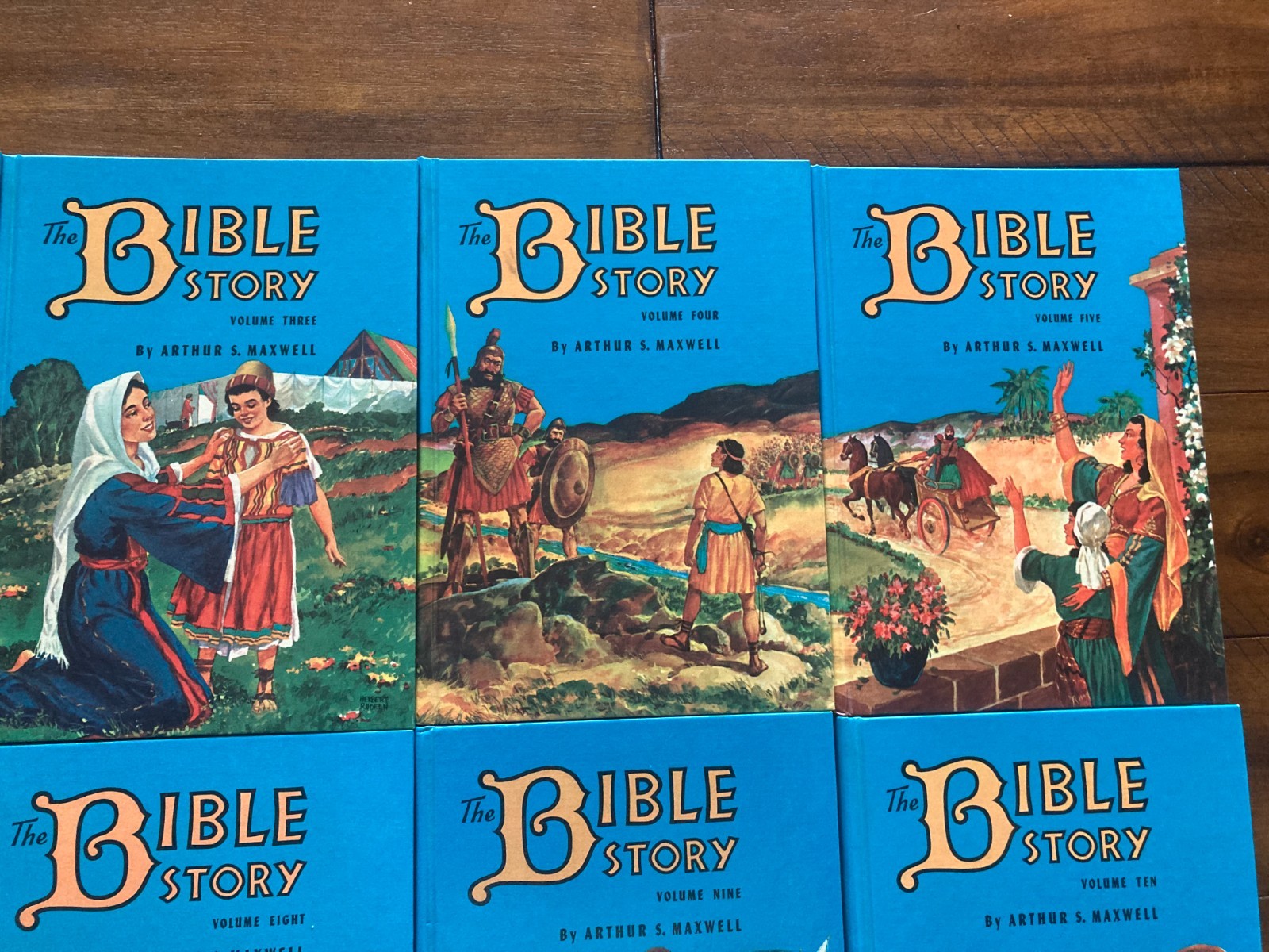The Bible Story by Arthur S Maxwell, Volume 1-10 Complete Set 1953-57 Vintage