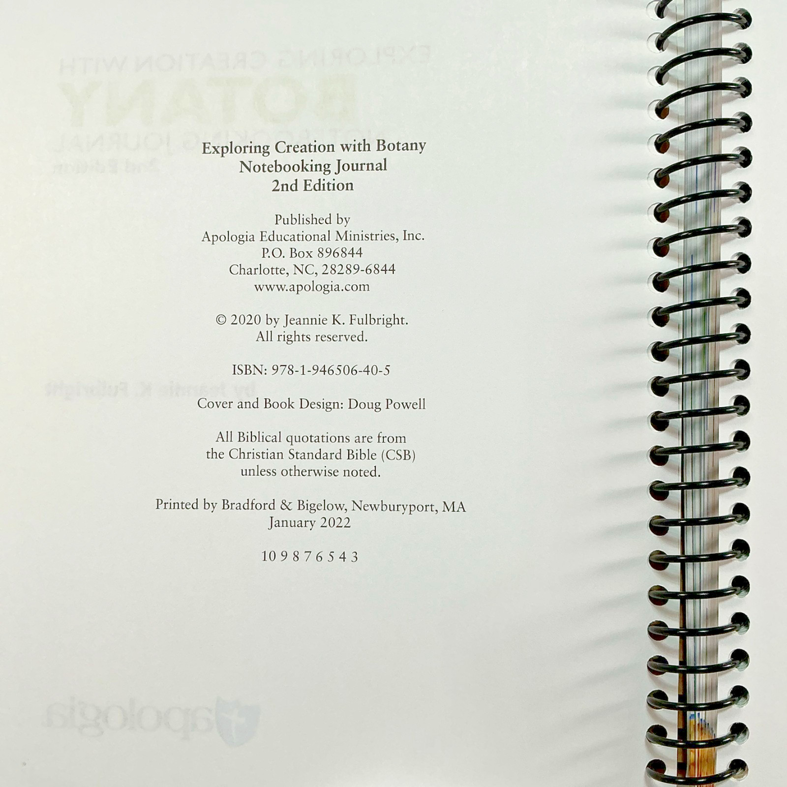 Apologia Exploring Creation with Botany Notebooking Journal 2nd Edition