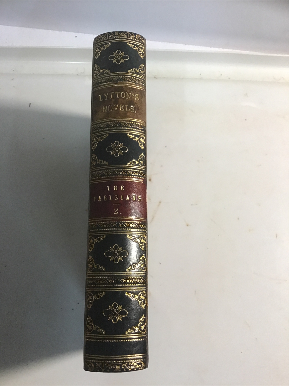 Antique Leather 1875 The Parisians Volume 2 Book by Lord Lytton