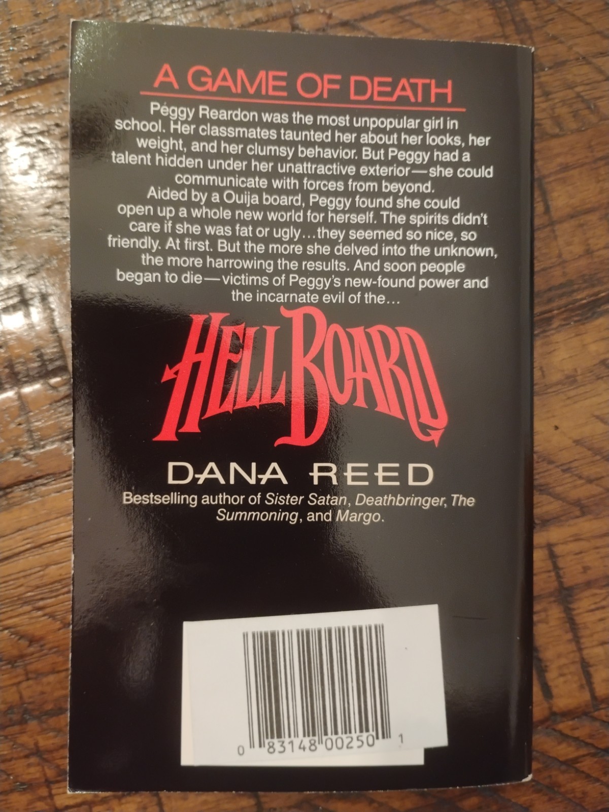 Hell Board by Dana Reed Vintage 1990 Horror Paperback Book HTF Ouija