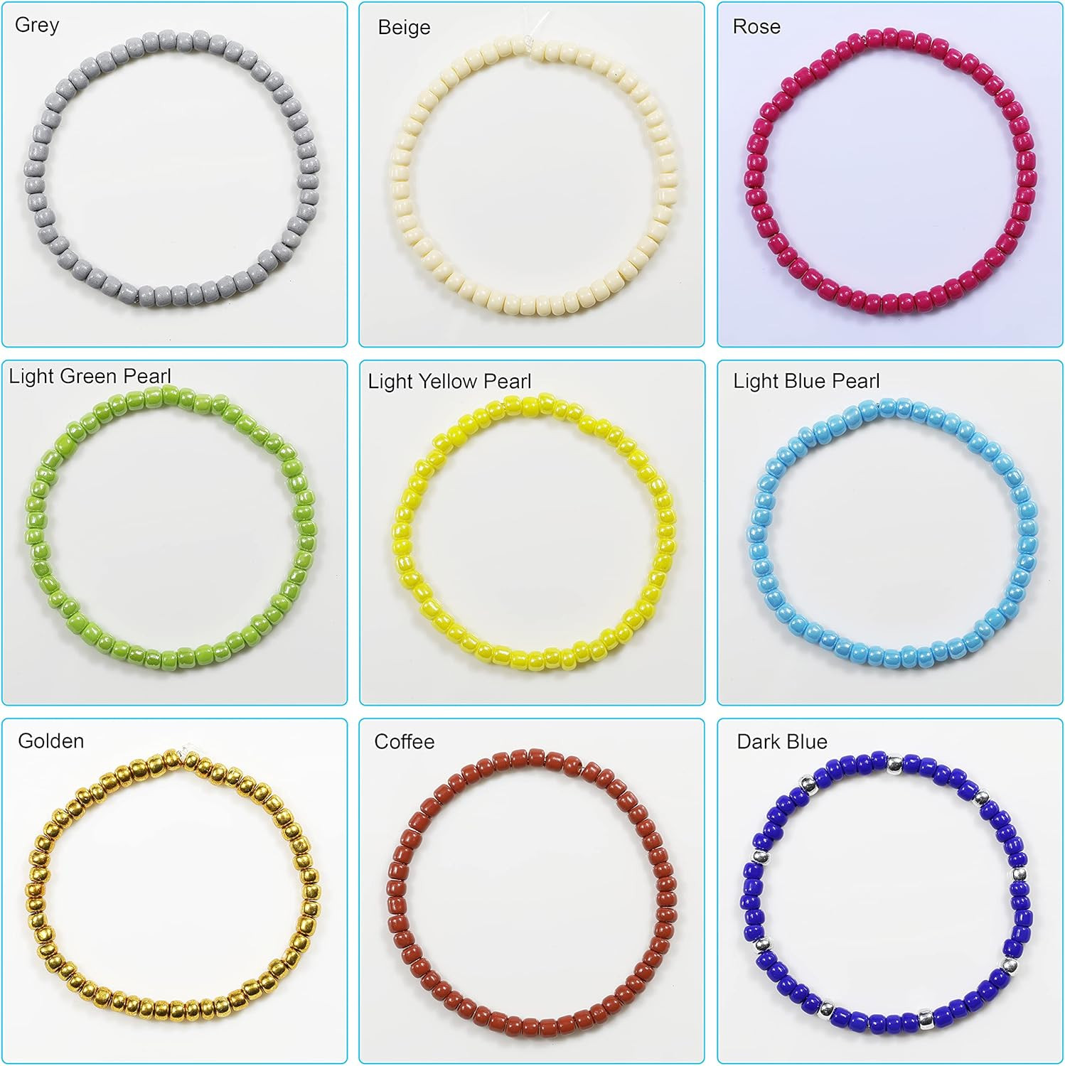 Bala&Fillic Yellow Color 4Mm Seed Beads about 1200Pcs/100Grams in Bag, 6/0 Glass