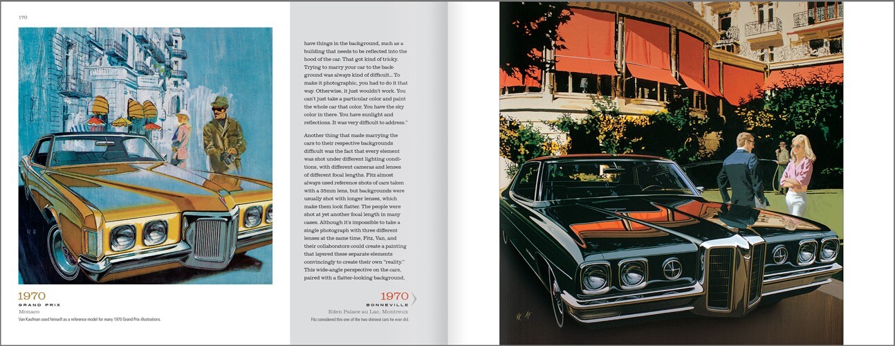 Art Fitzpatrick & Van Kaufman Car Art Book Pontiac Buick Mercury