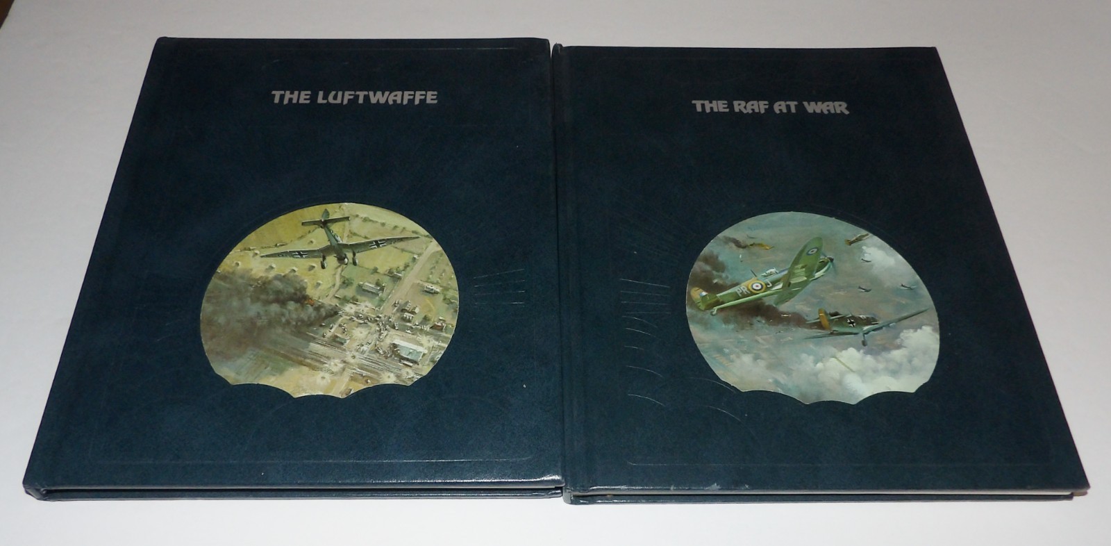(2) HARDCOVER BOOKS – TIME-LIFE LEATHERETTE -THE LUFTWAFFE & THE RAF AT WAR 1982