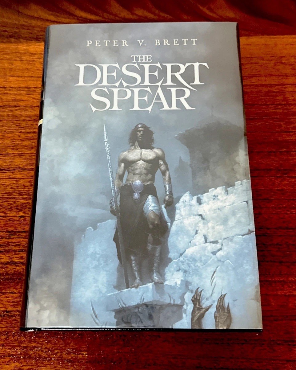 Peter V Brett SIGNED The Desert Spear. Grim Oak Limited Edition Numbered NEW
