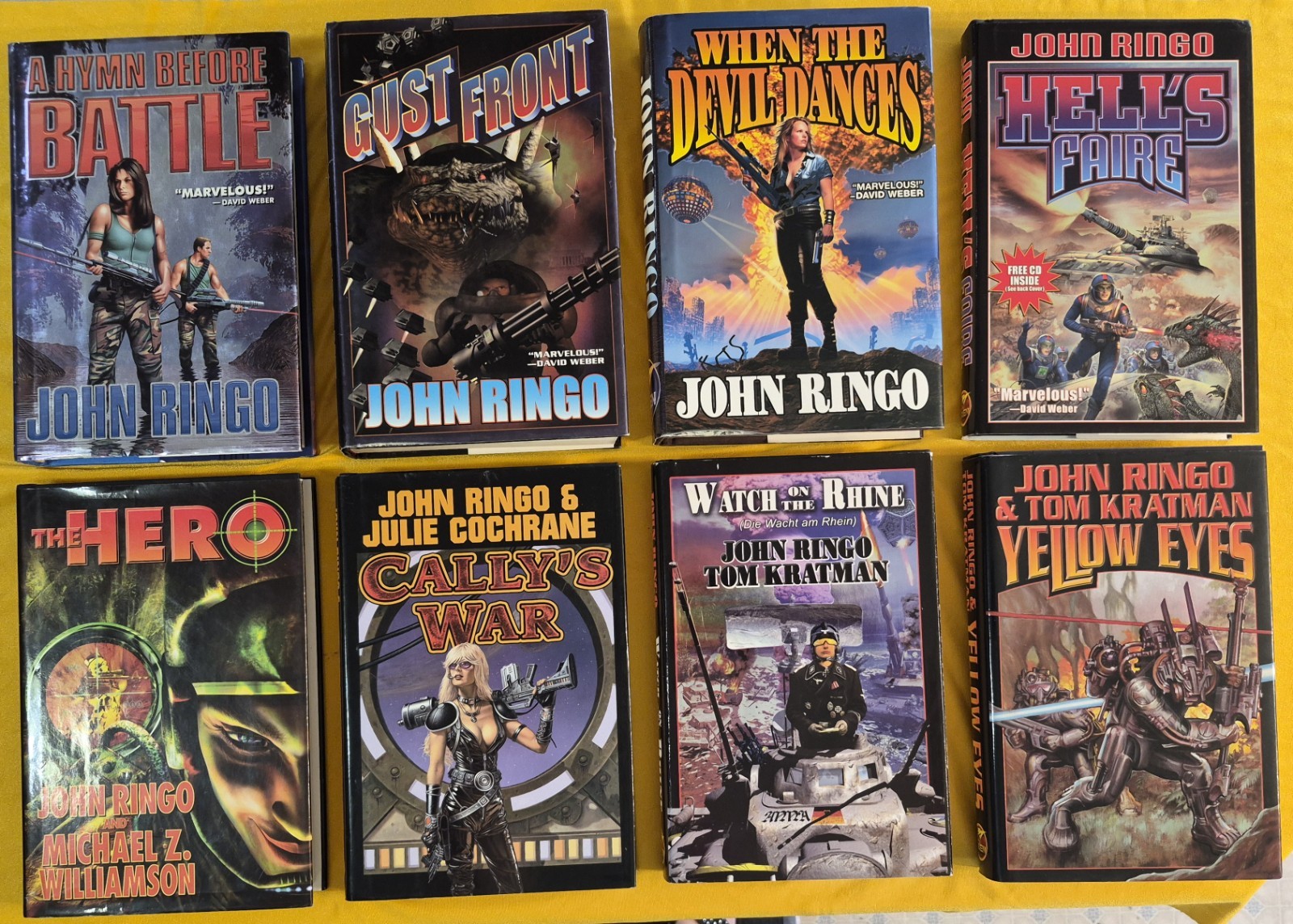 John Ringo POSLEEN WAR Series #1-8 HBDJ Book Lot of 8 1 2 3 4 5 6 7 8 All Firsts