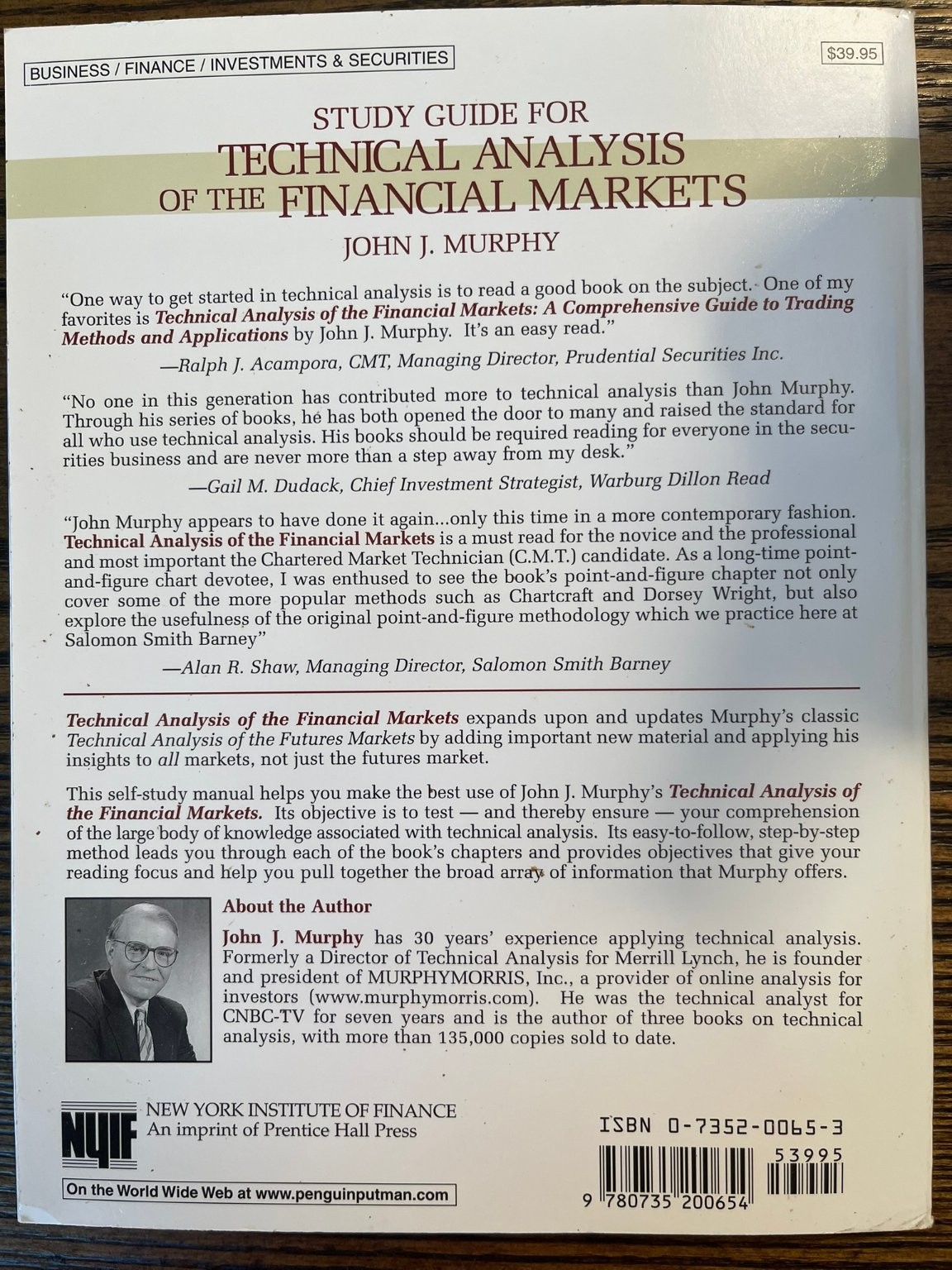 Study Guide for Technical Analysis of Financial Markets John J. Murphy:VG