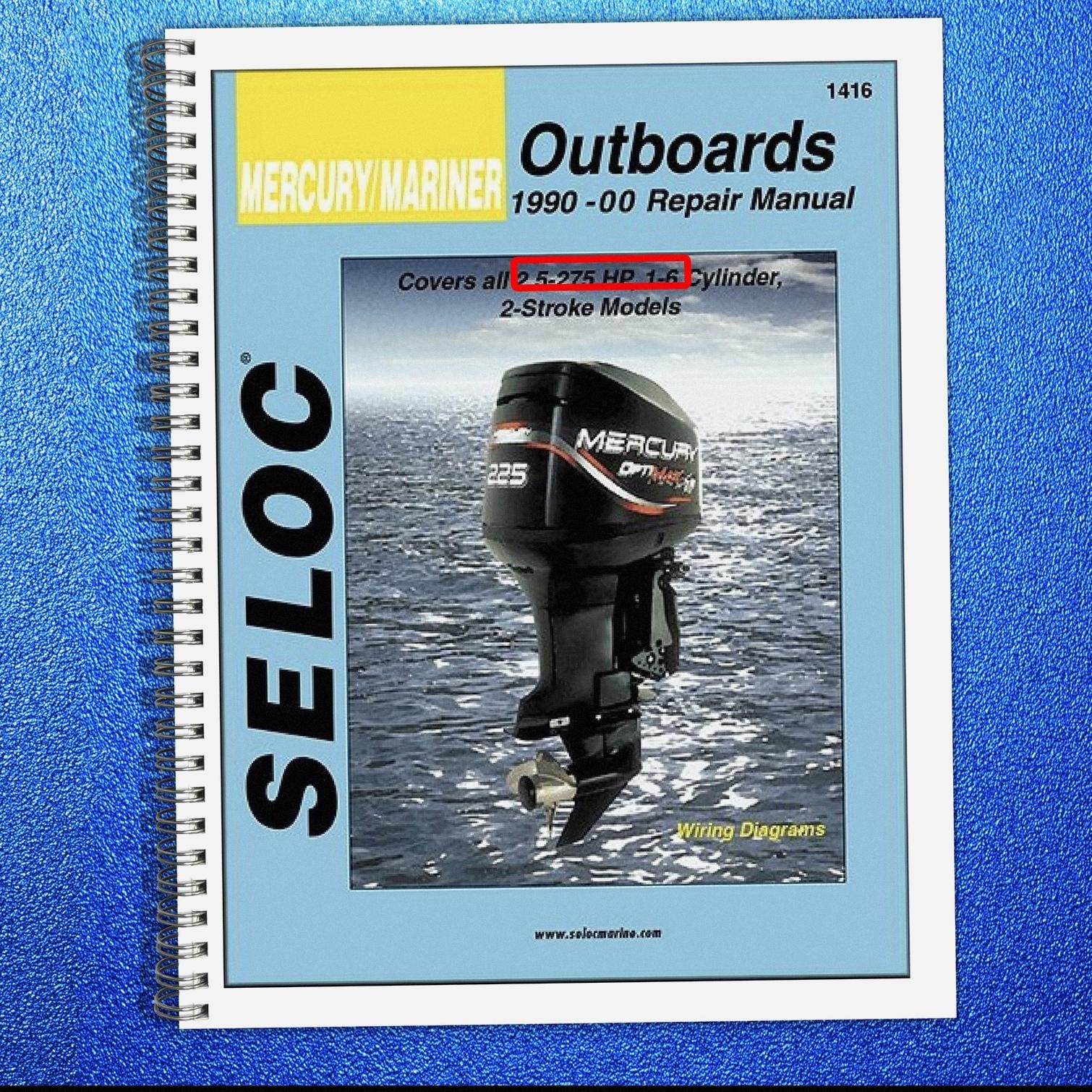 MERCURY MARINER 25-275 HP Outboard Service Manual 1990-2000 – LOOP BOUND