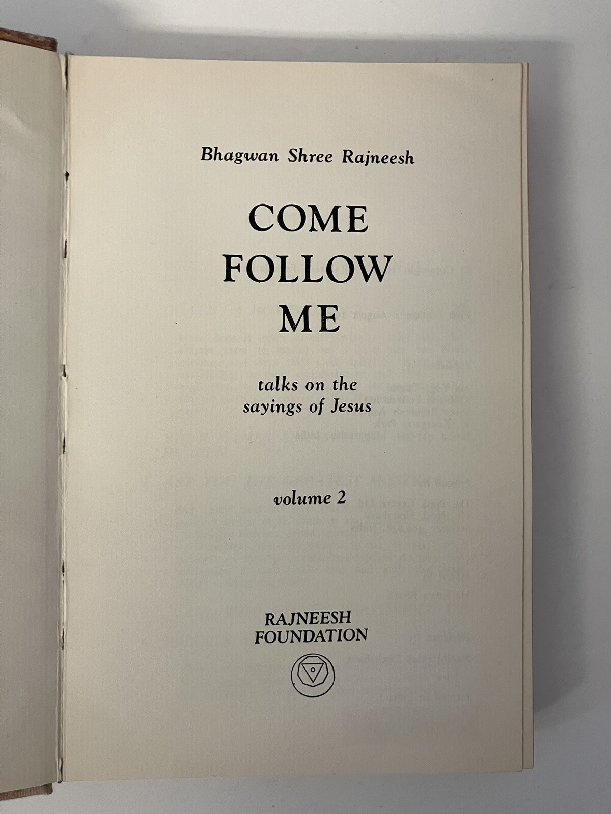 Come Follow Me Vol. 2 by Bhagwan Shree Rajneesh 1st Edition 1977 Hardcover GOOD
