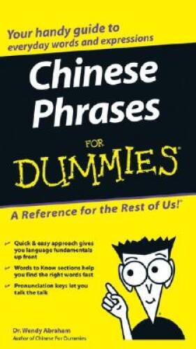Chinese Phrases For Dummies – Paperback By Wendy Abraham – VERY GOOD