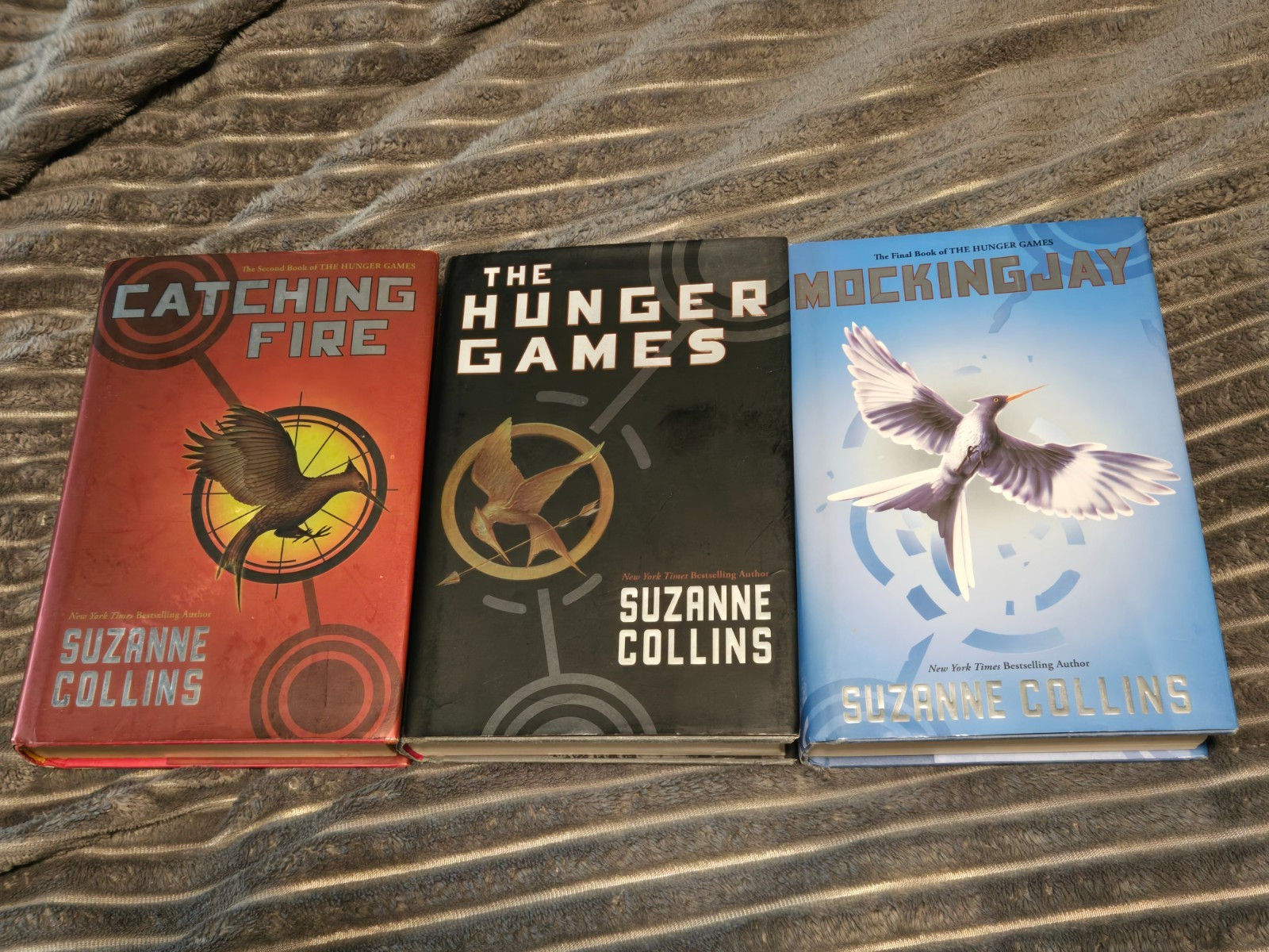 The Hunger Games Trilogy Catching Fire, and Mockingjay, Hardcover First Editions