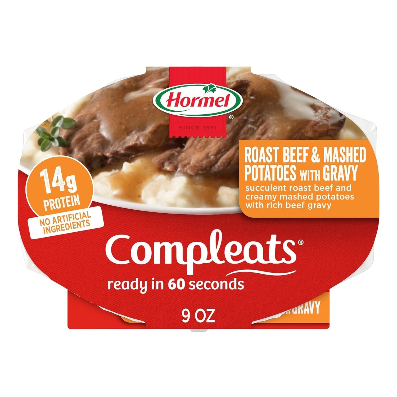 HORMEL 9oz Roast Beef & Mashed Potatoes With Gravy – Easy, Hearty Meal Pack of 6