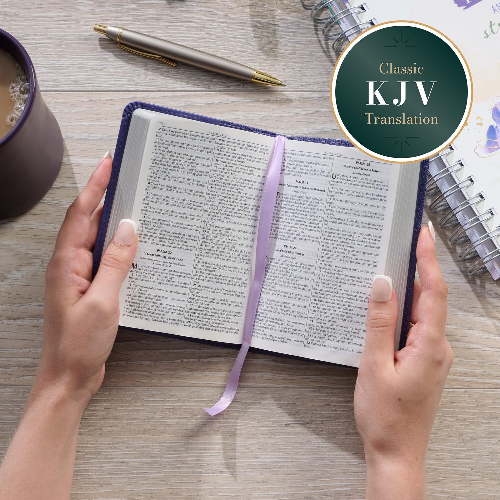 KJV Holy Bible, Mini Pocket Size, Faux Leather Red Letter Edition – Ribbon Ma…