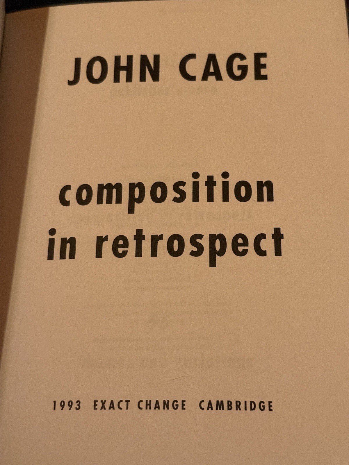 Composition in Retrospect