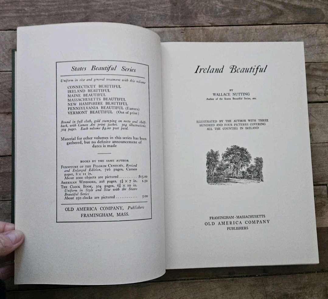1925. 1st Ed. Ireland Beautiful By Wallace Nutting | Illustrated Photography HC