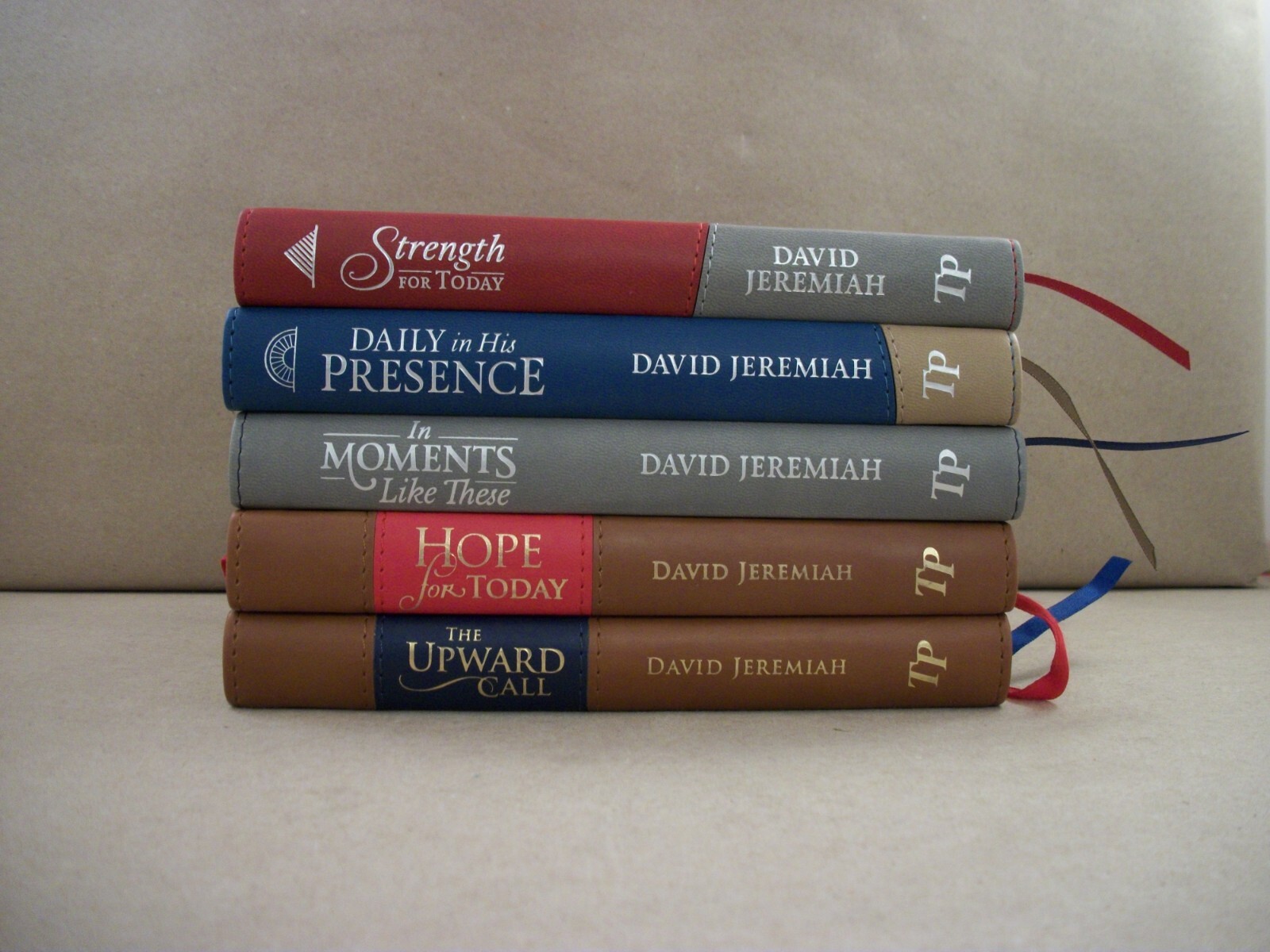 5 David Jeremiah Leather Turning Point Books: Strength for Today, Daily in His P