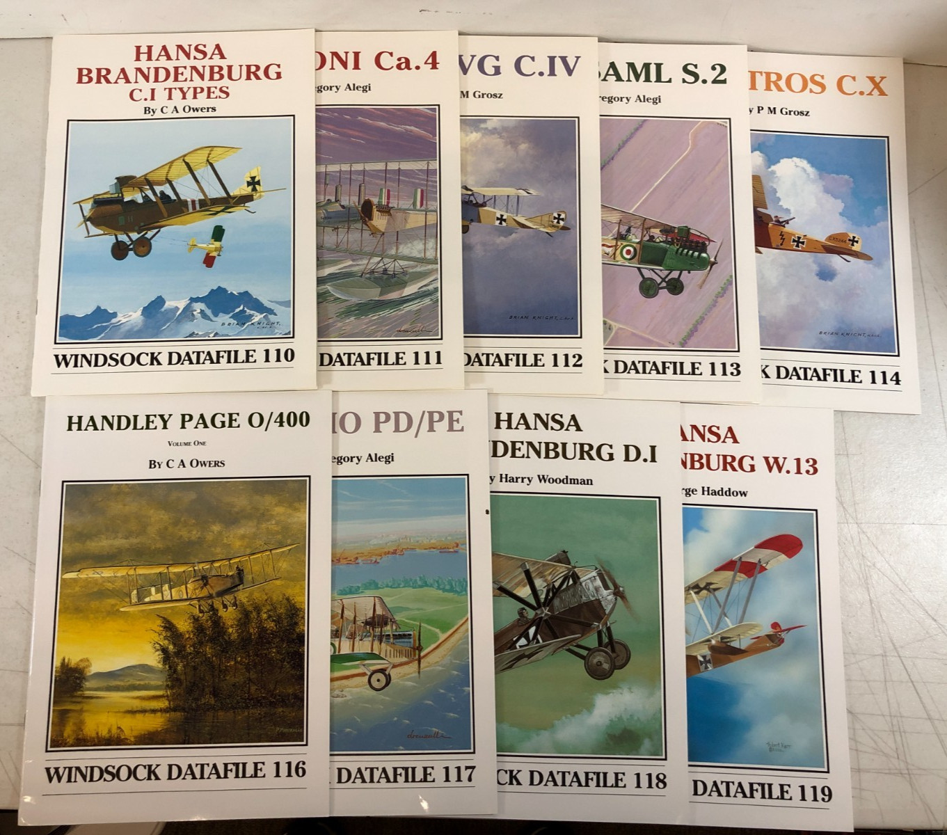 Windsock Datafile Collection, Lot of 9, 110-119, E-50