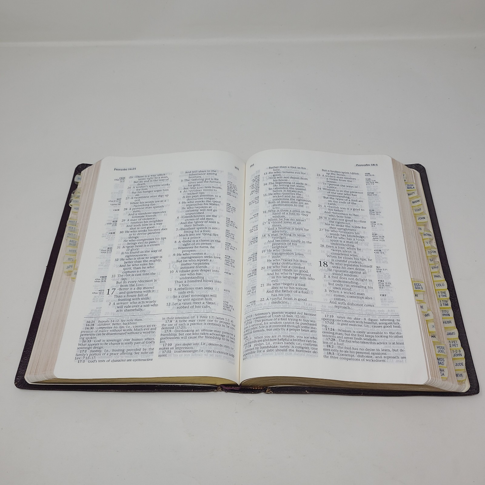 Vntg Ryrie Study Bible Expanded Edition 1995 NASB Burgundy Bonded Leather