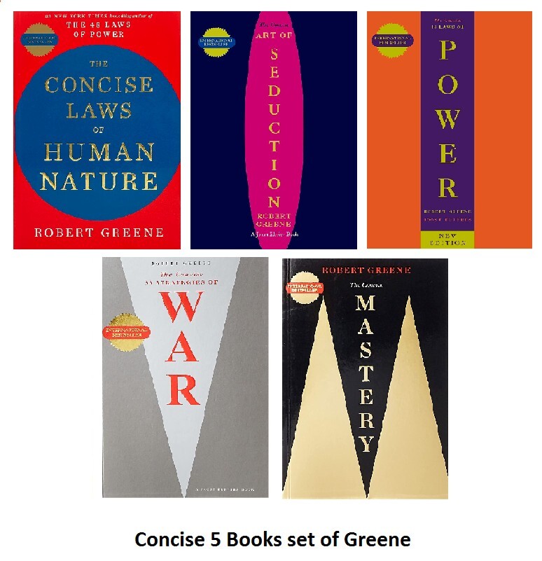 Robert Greene 5 Books Set-[CONCISE] Seduction,Power,Mastery,War,Human nature