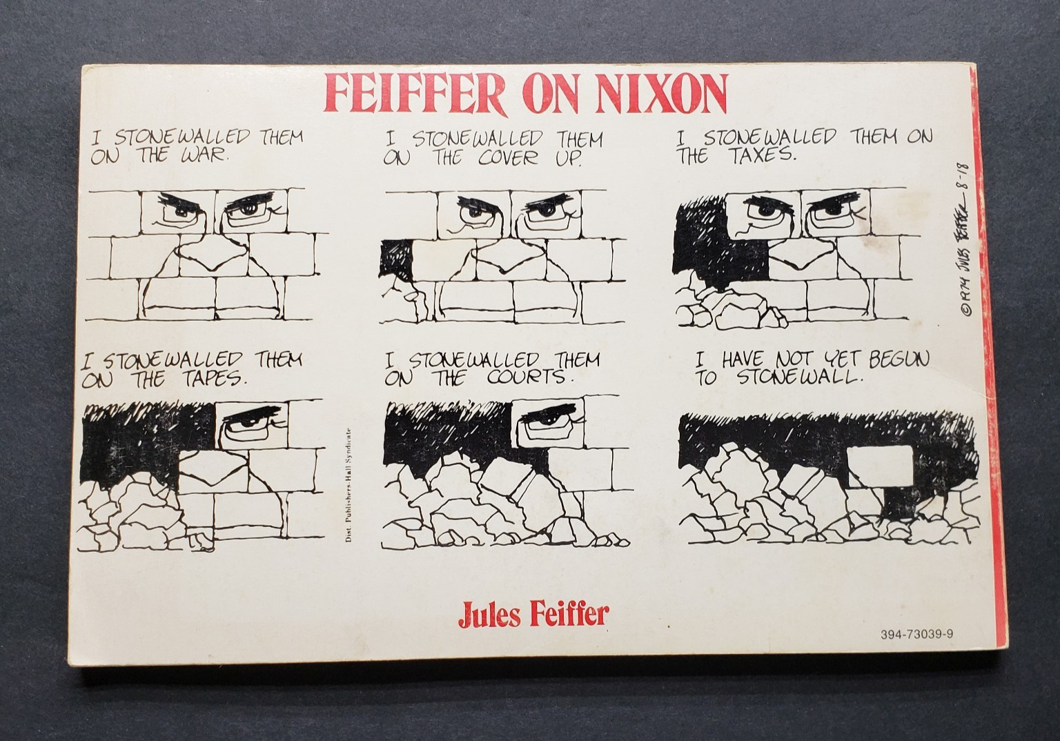 Feiffer On Nixon – Jules Feiffer Trade Paperback Book – The Cartoon Presidency