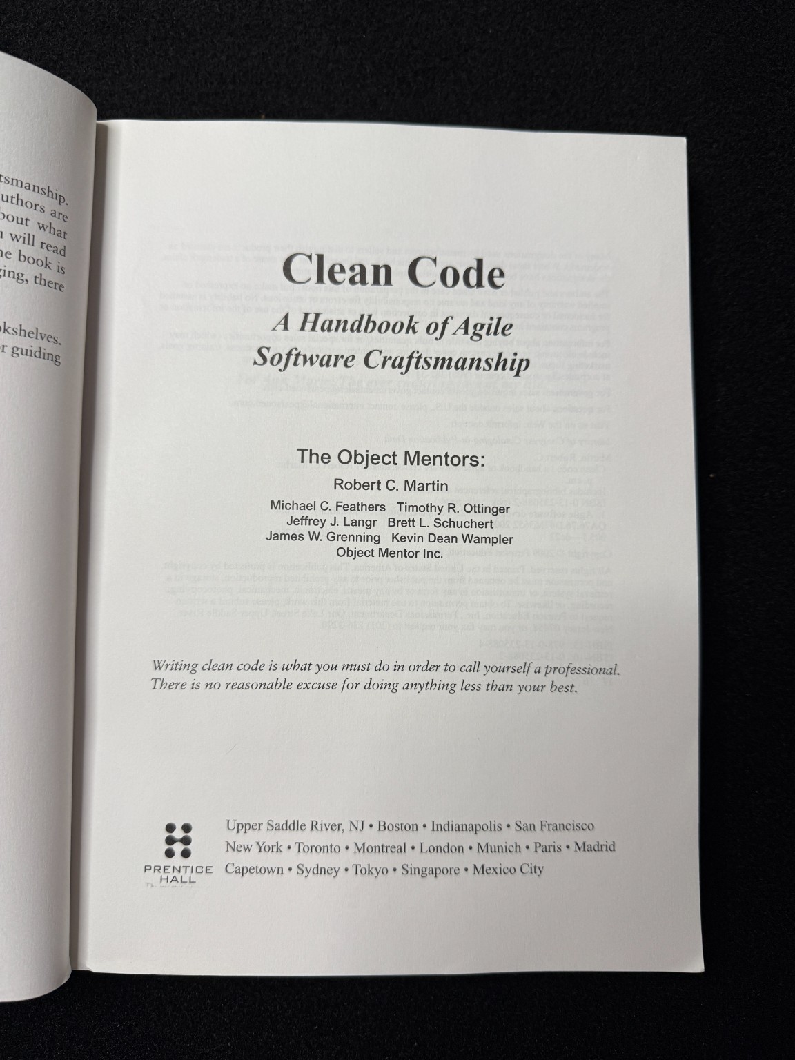 Clean Code Handbook Agile Software Craftsmanship Robert C Martin 2009