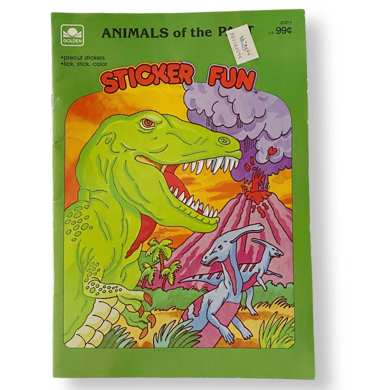 Animals of The Past A Sticker Fun Book Dinosaur Coloring Book Golden Book 1984