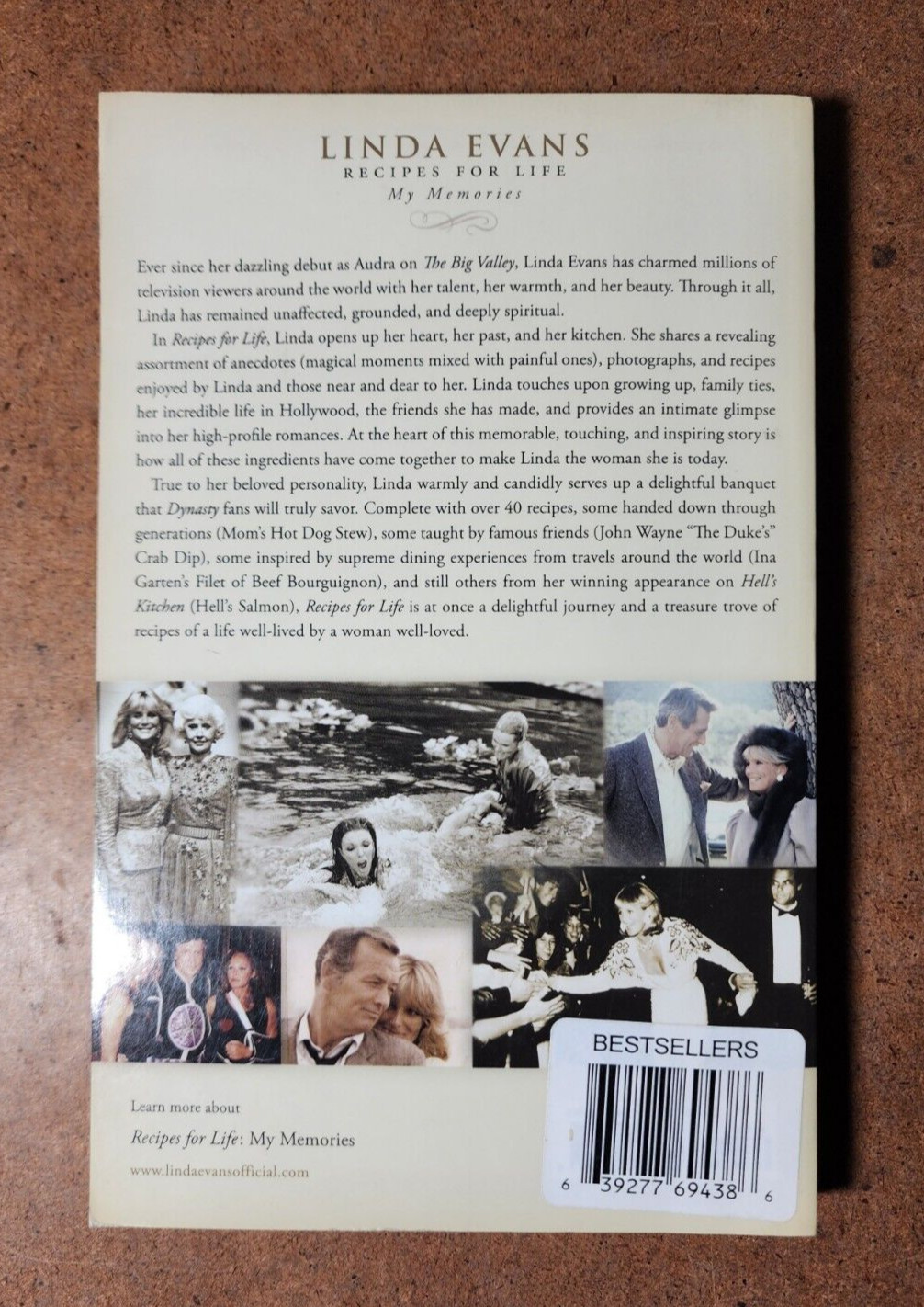 RECIPES FOR LIFE : My Memories by LINDA EVANS – Book & Autograph of Linda Evans