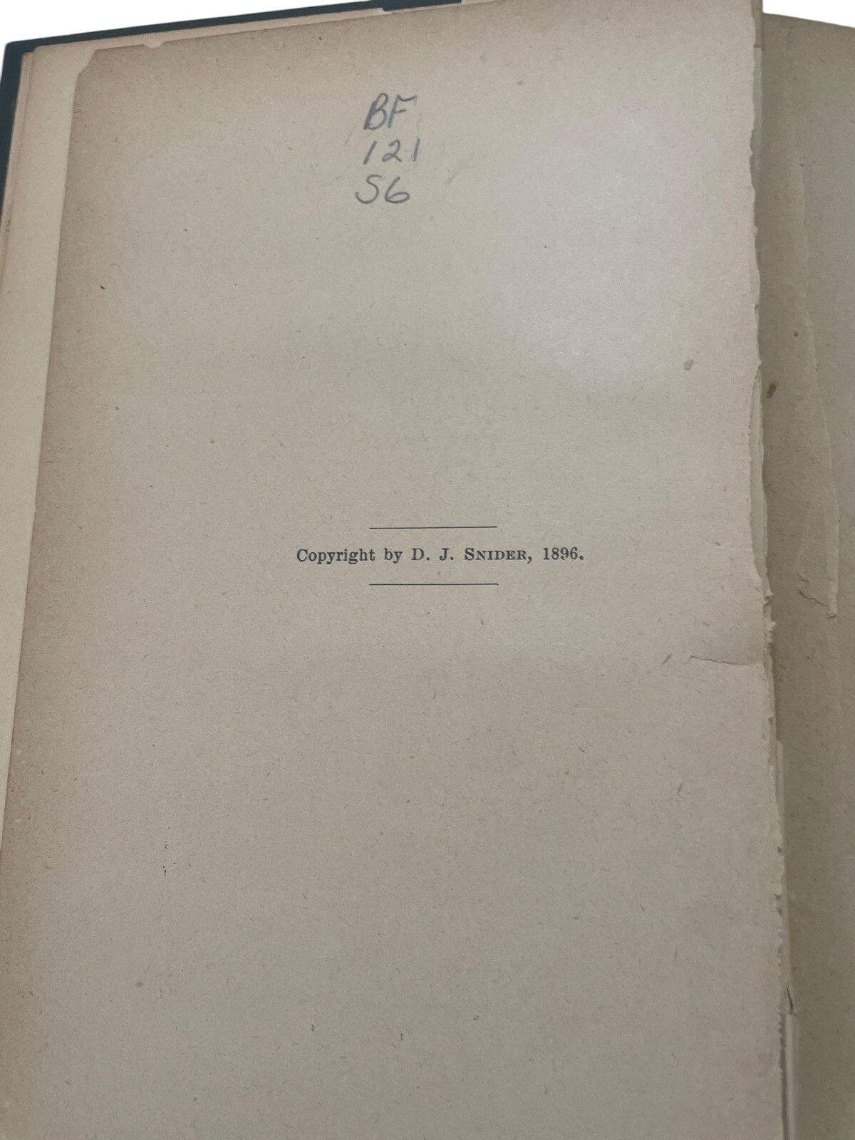 Psychology And The Psychosis Intellect 1896 Hardcover Denton J. Snider