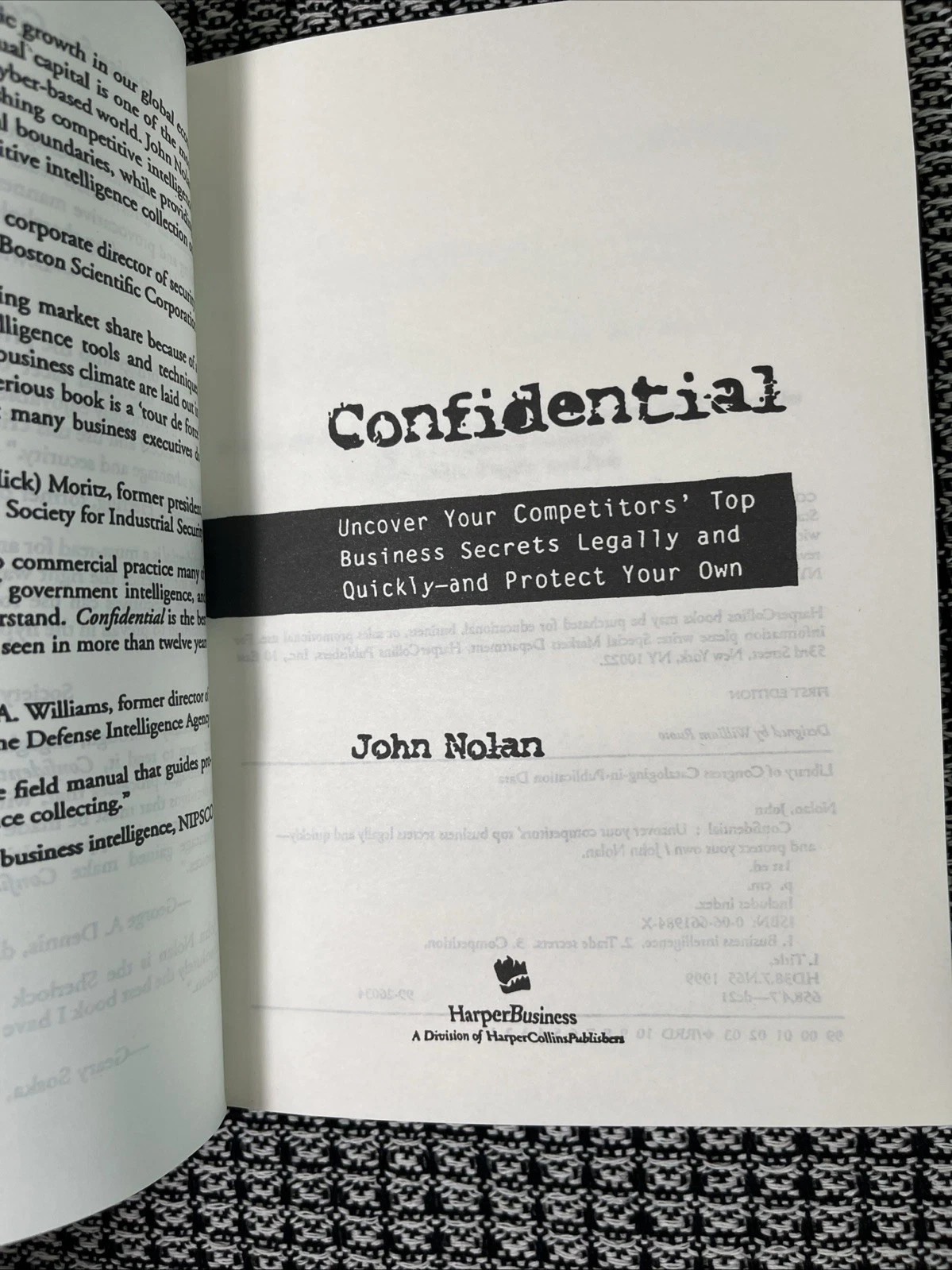 CONFIDENTIAL WRITTEN BY JOHN NOLAN PAPERBACK FREE SHIPPING US STOCK*