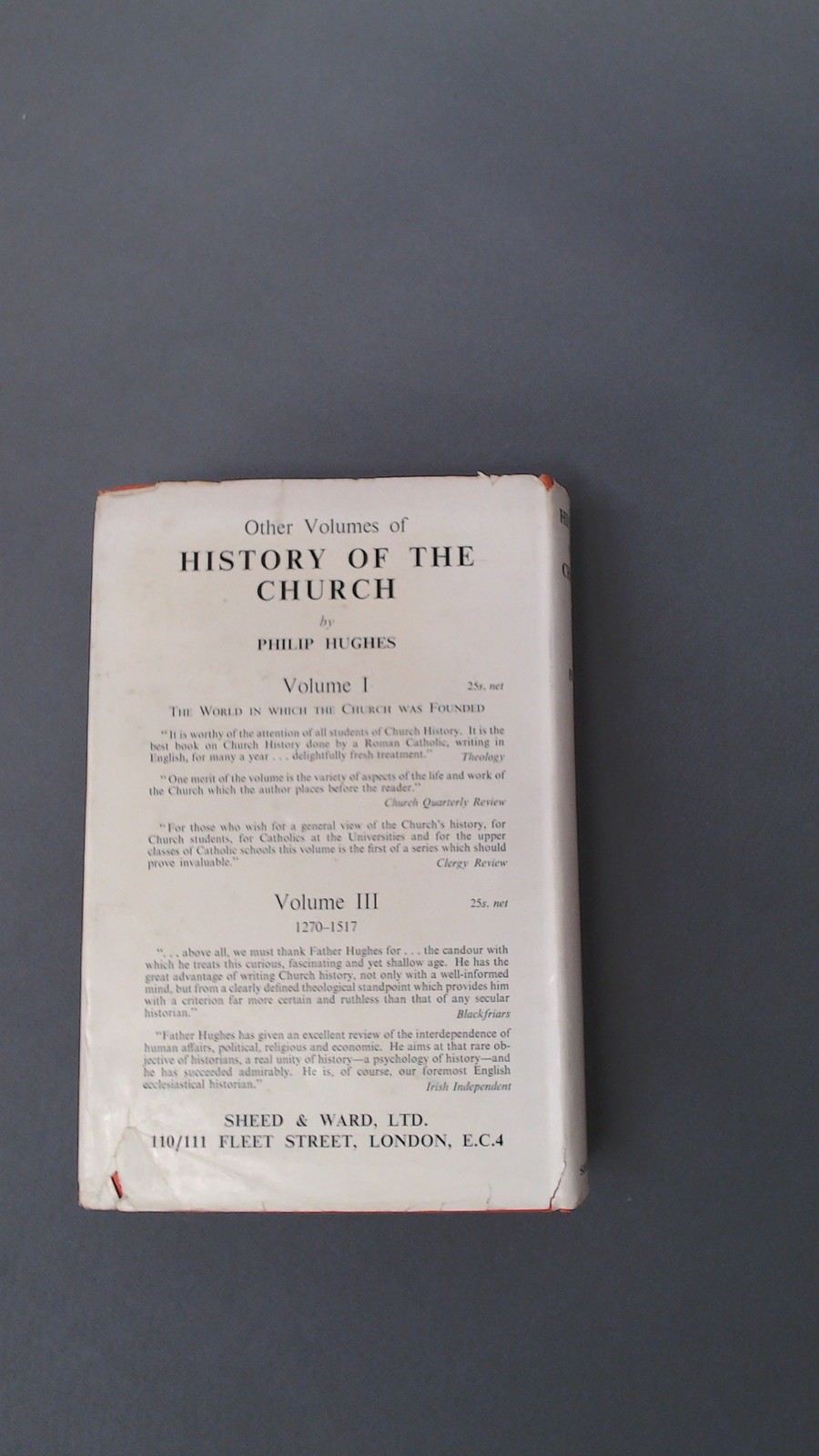 A History of the church Vol II, Philip Hughes, Sheed and Ward, 19