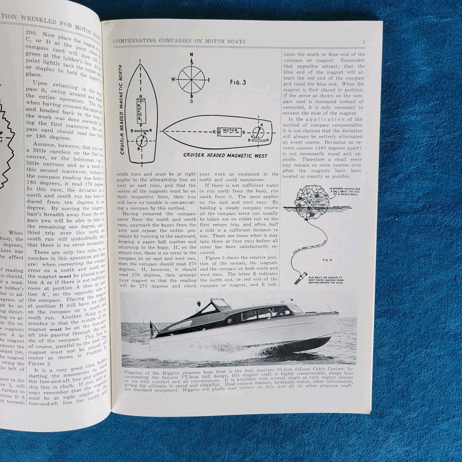 NAVIGATION WRINKLES FOR MOTOR BOATS ; PUBLISHED BY HIGGINS ; 1945 ; 62 PAGES