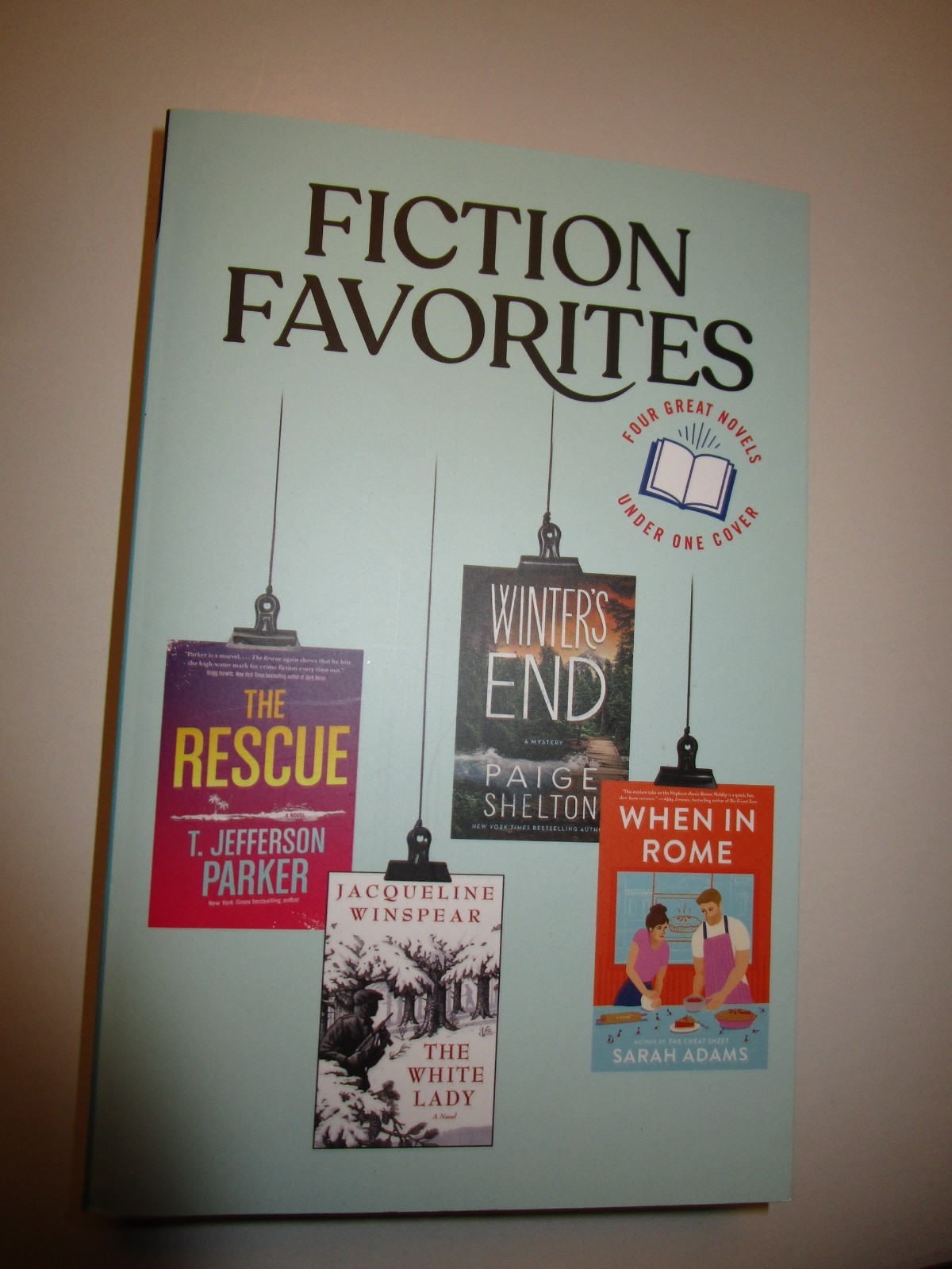 READERS DIGEST=FICTION FAVORITES=PAPER BACK=4 STORIES IN 1=2023=394 PAGES=NWOC