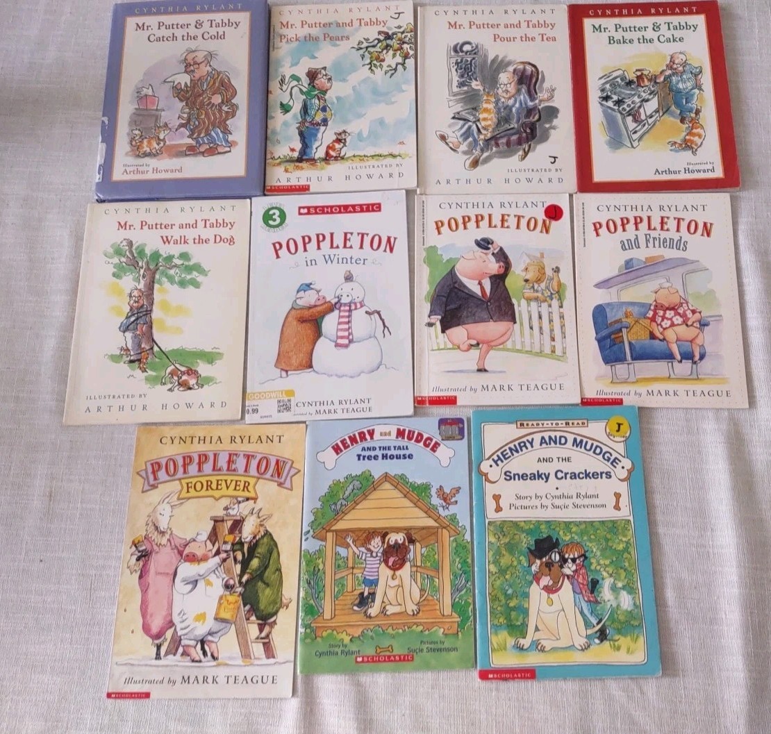 Lot Of 11 MR PUTTER & TABBY and POPPLETON Henry & Mudge Books By Cynthia Rylant