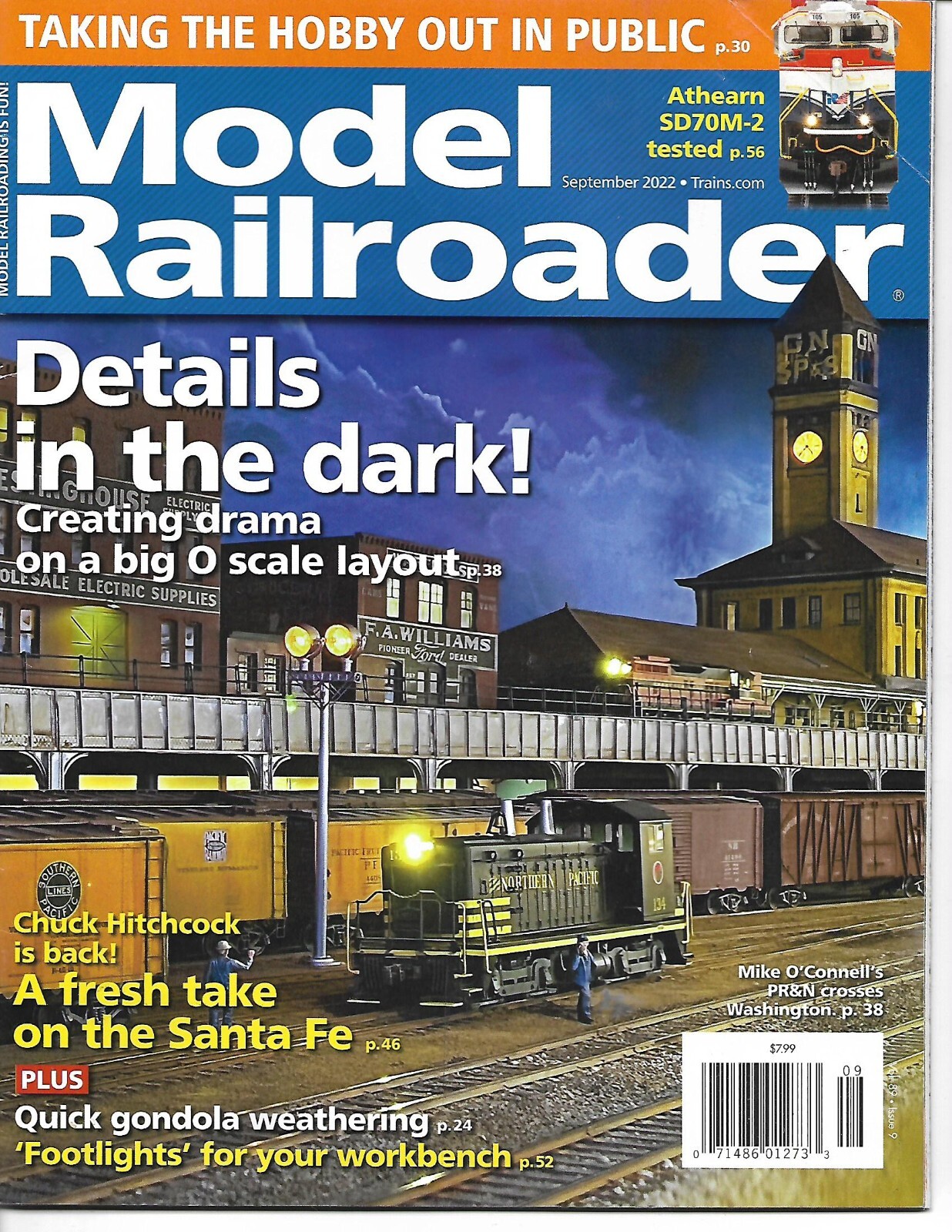 MODEL RAILROADER MAGAZINE september 2022 CHUCK HITCHCOCK details HOBBY train !