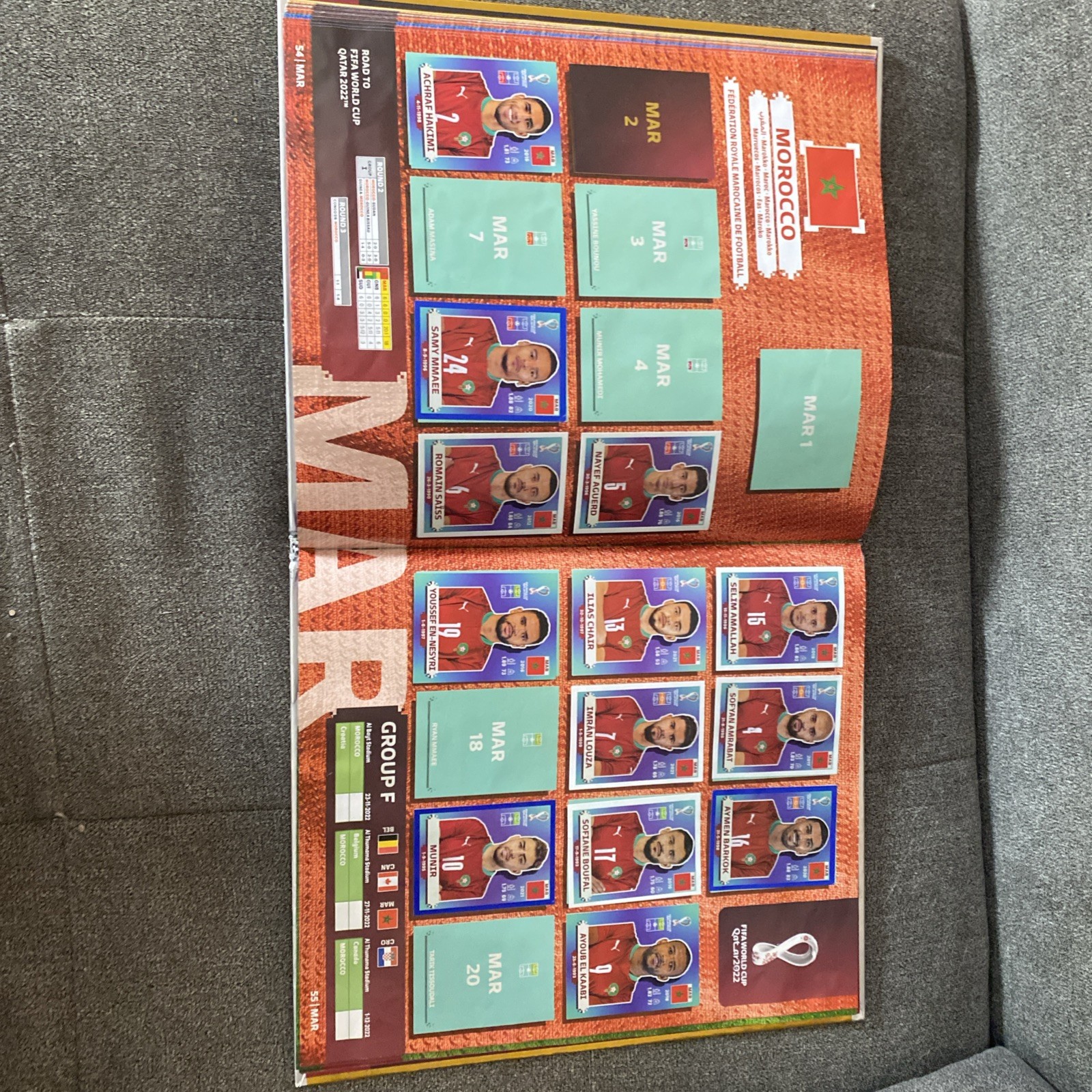 Panini World Cup Qatar 2022 GOLD HARDCOVER Album. Mostly Full. Blue Mbappe+