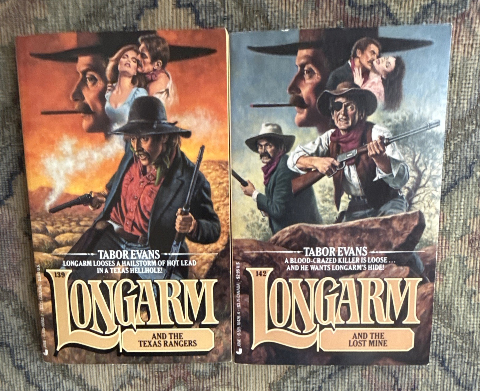 Lot of 18 Longarm, Western Books Tabor Evans Vintage PB #109, 102-105, 107-110++