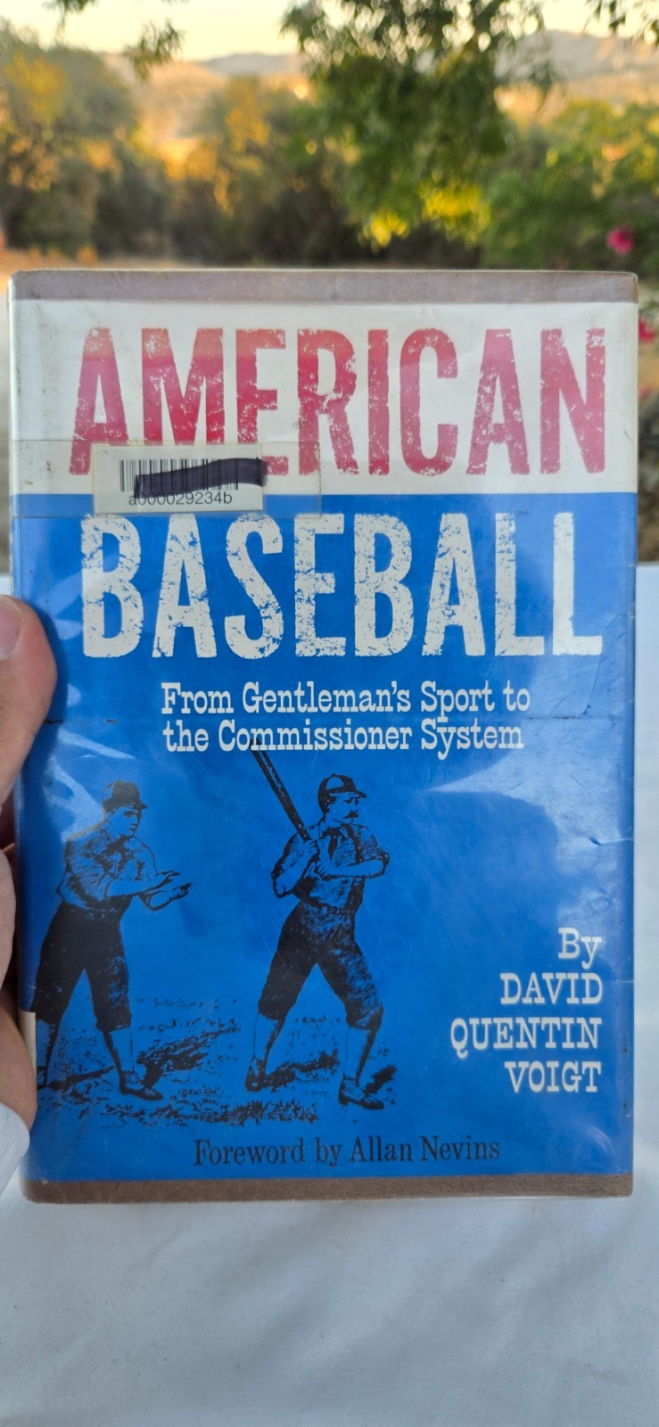 American Baseball: Volume 1 1968 Second Print by David Q. Voight HCDJ Ex-Lib