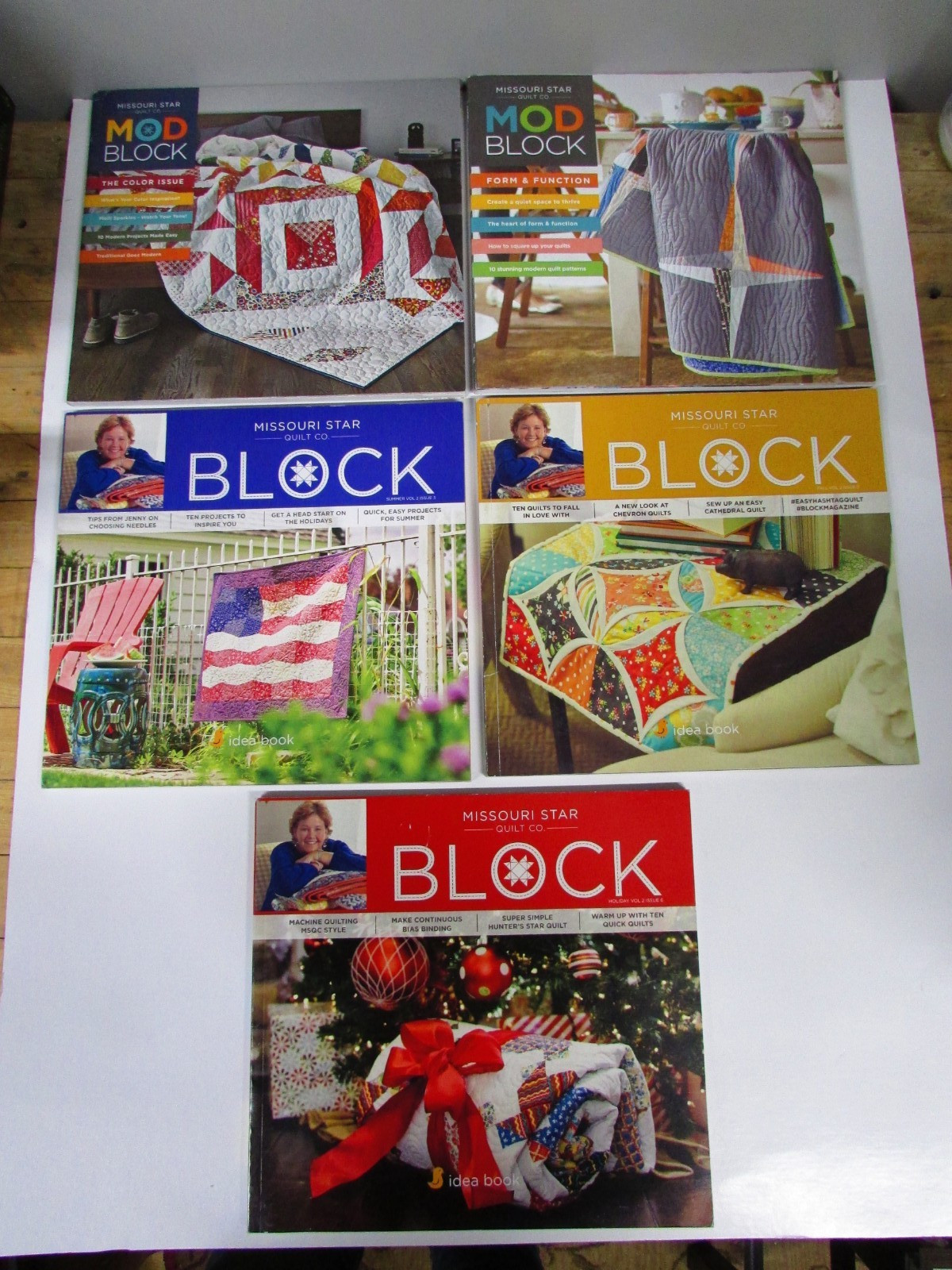 Missouri Star Quilt Co., Vol. 2/ issue 3,5,6,/ MOD Block Vol. 1 & 2