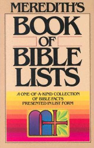 Meredith’s Book of Bible Lists – Paperback By Meredith, J. L. – GOOD