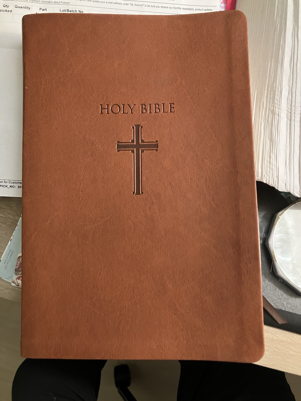 NKJV Super Giant Print Reference Bible, Saddle Brown LeatherTouch Indexed
