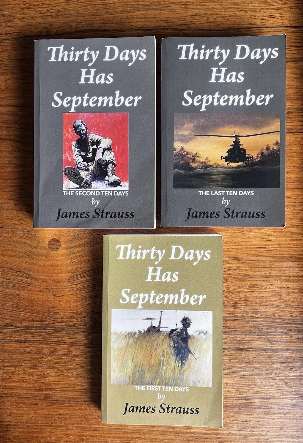 Thirty Days Has September By James Strauss Set Of Three Books Vietnam War PB
