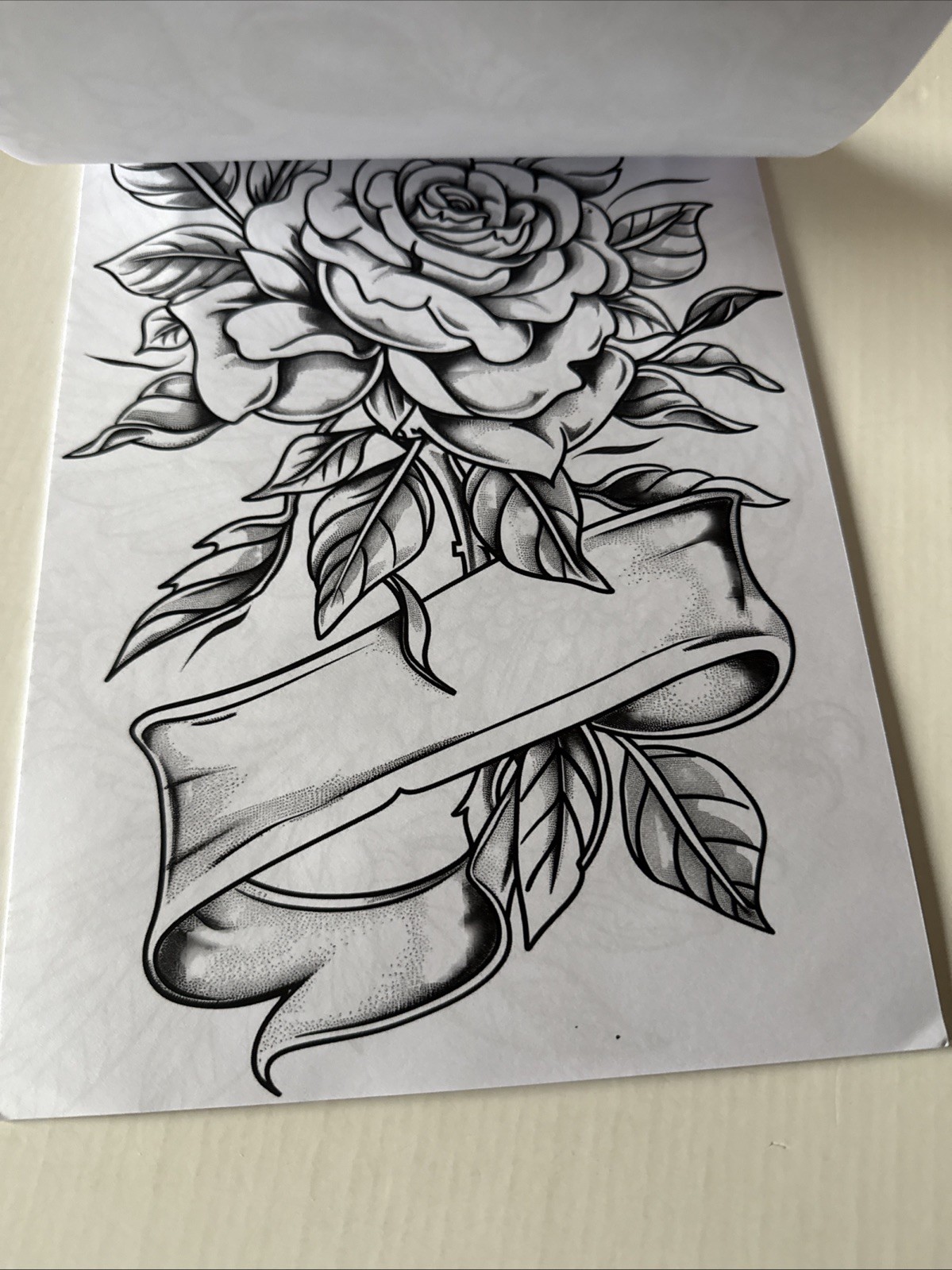 8 1/2 x 11 1/2 adult coloring book Tattoo NEW Shipping Included