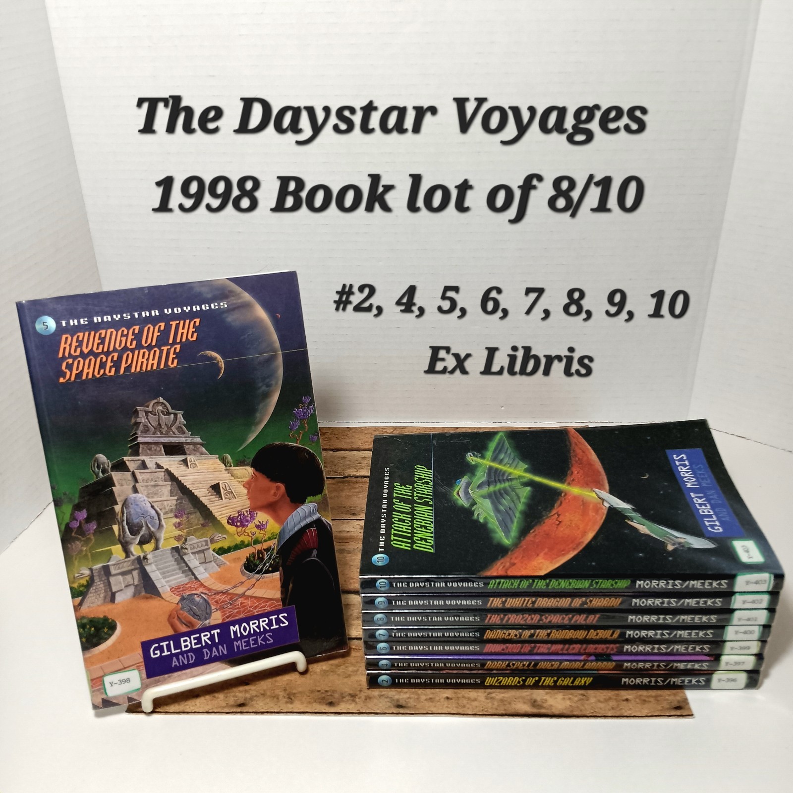 Daystar Voyages Books Lot 8 Gilbert Morris Meeks 2 4 5 6 7 8 9 10 1998 Ex Libris