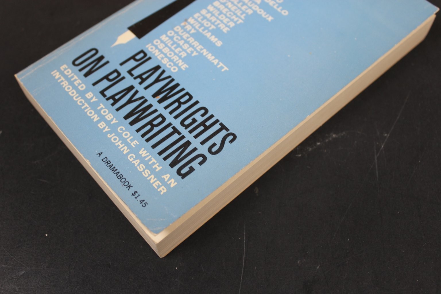 Playwrights on Playwriting Cole 1963 Drama Theory Anthology Hill & Wang PB ~VG